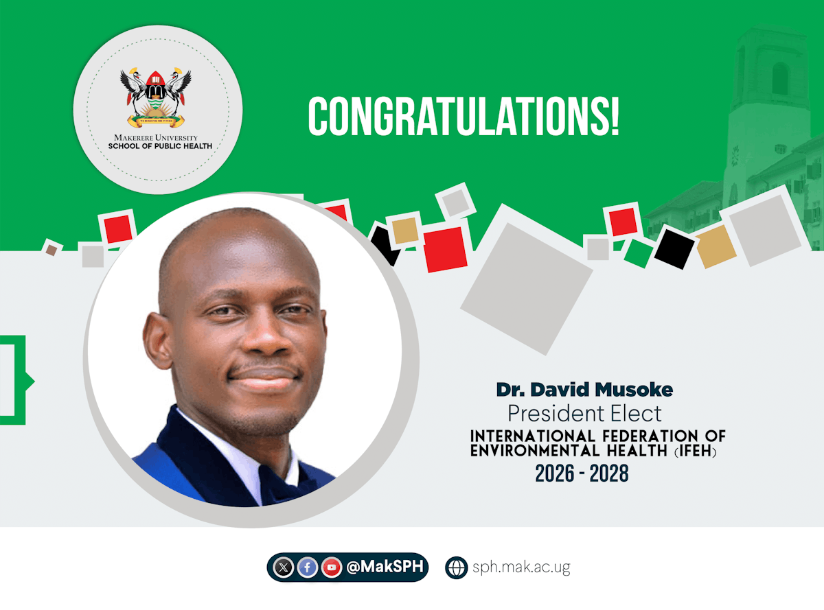 Dr David Musoke Elected President of International Federation of Environmental Health