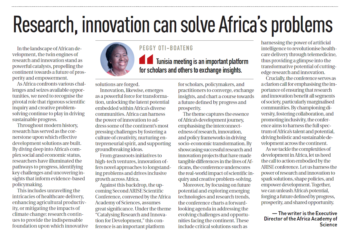Research, innovation can solve Africa’s problems